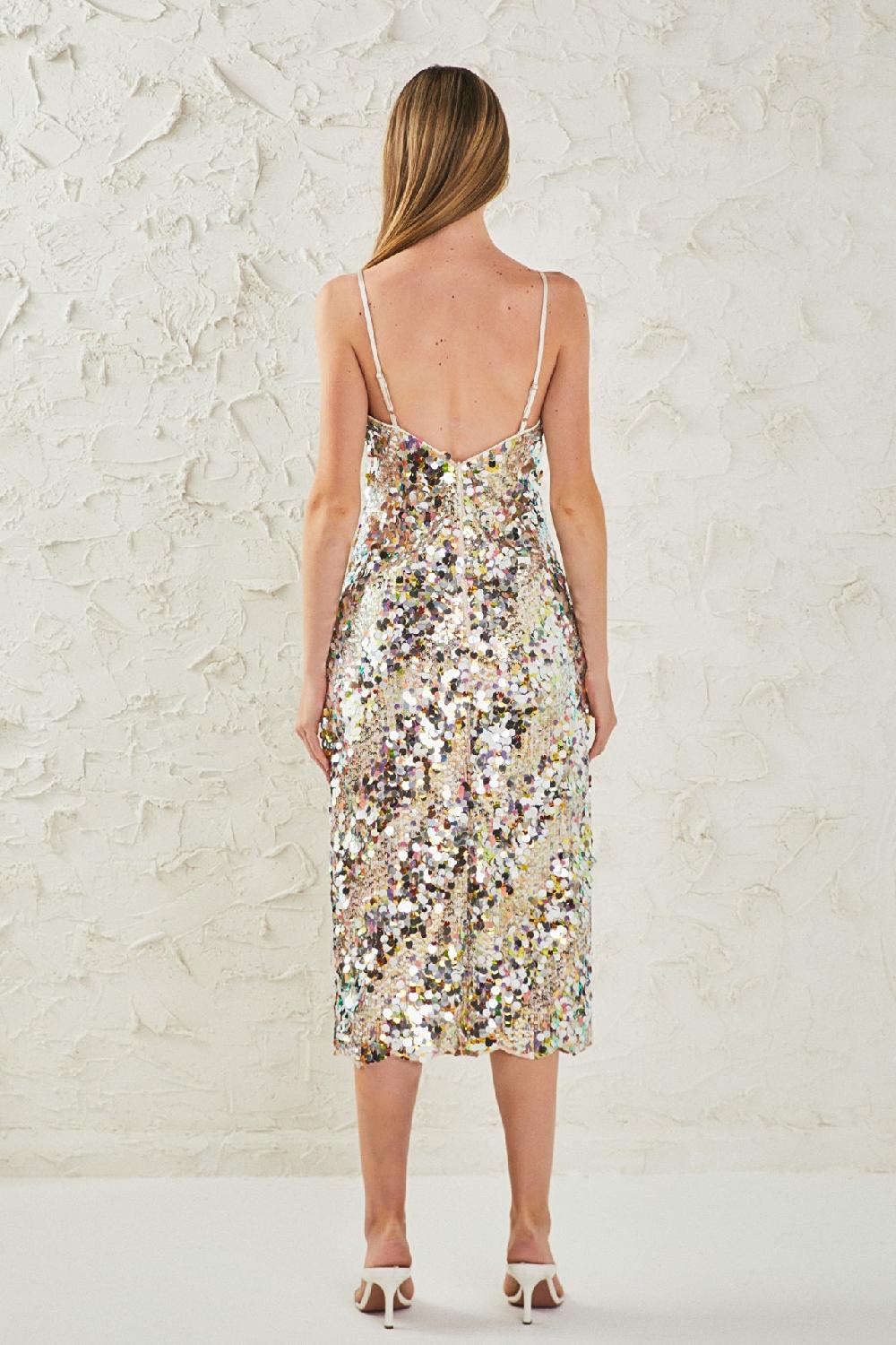 Endless Rose Multi Color Sequins Dress MULTI