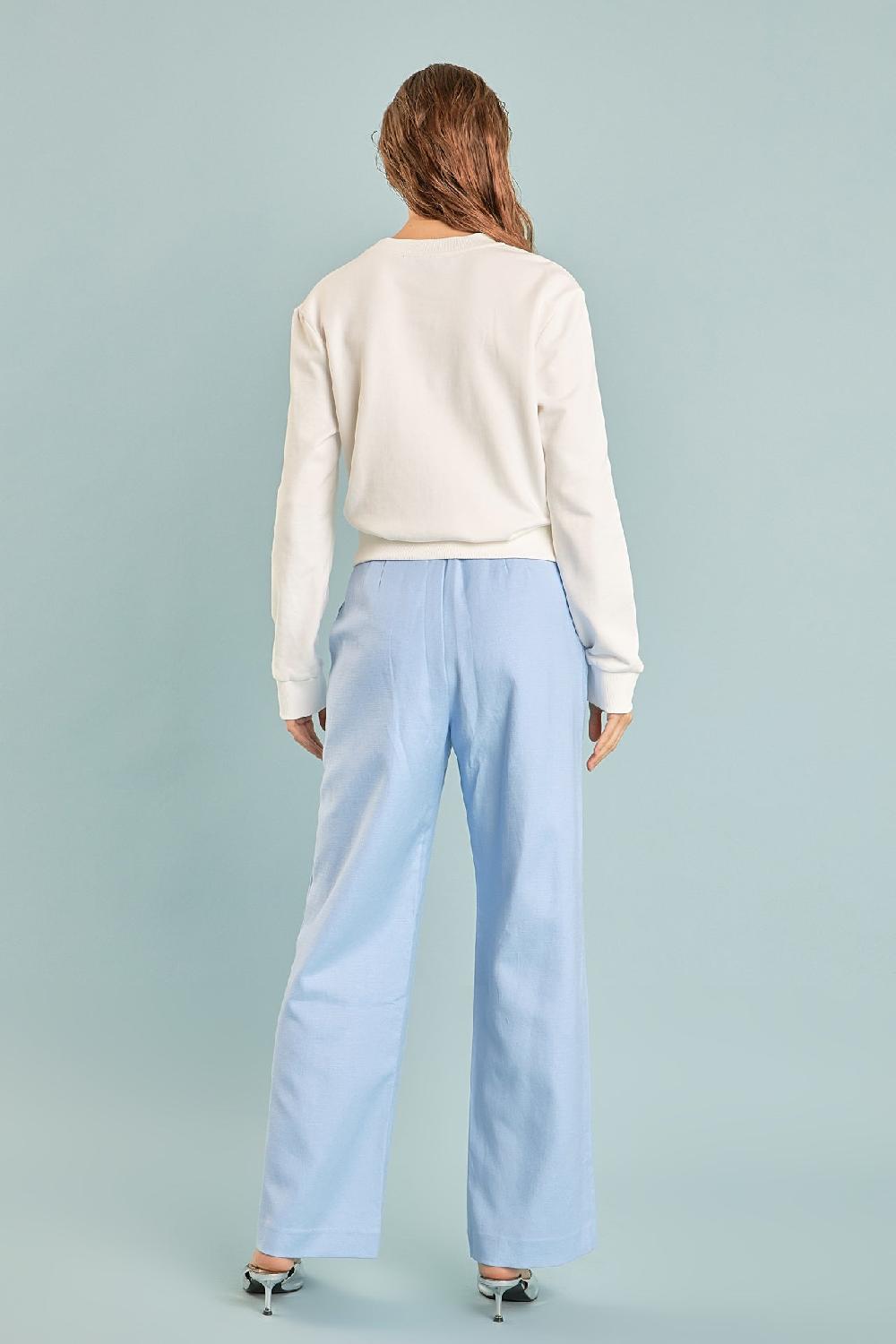 Endless Rose New York Embellished Sweatshirt WHITE