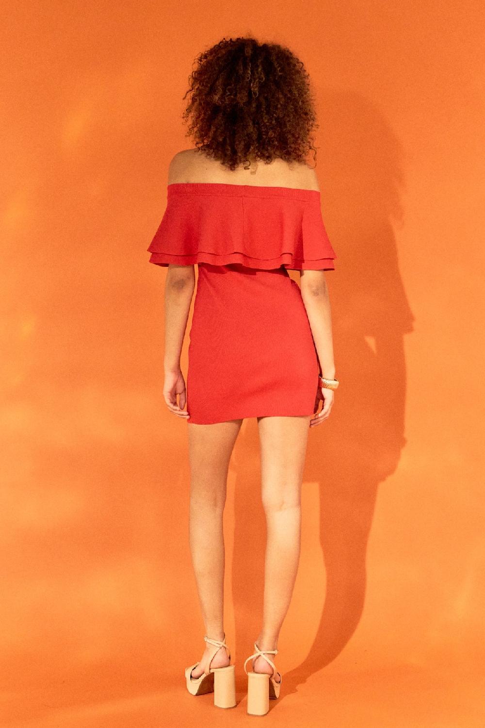 Endless Rose Off The Shoulder Mini Dress RED