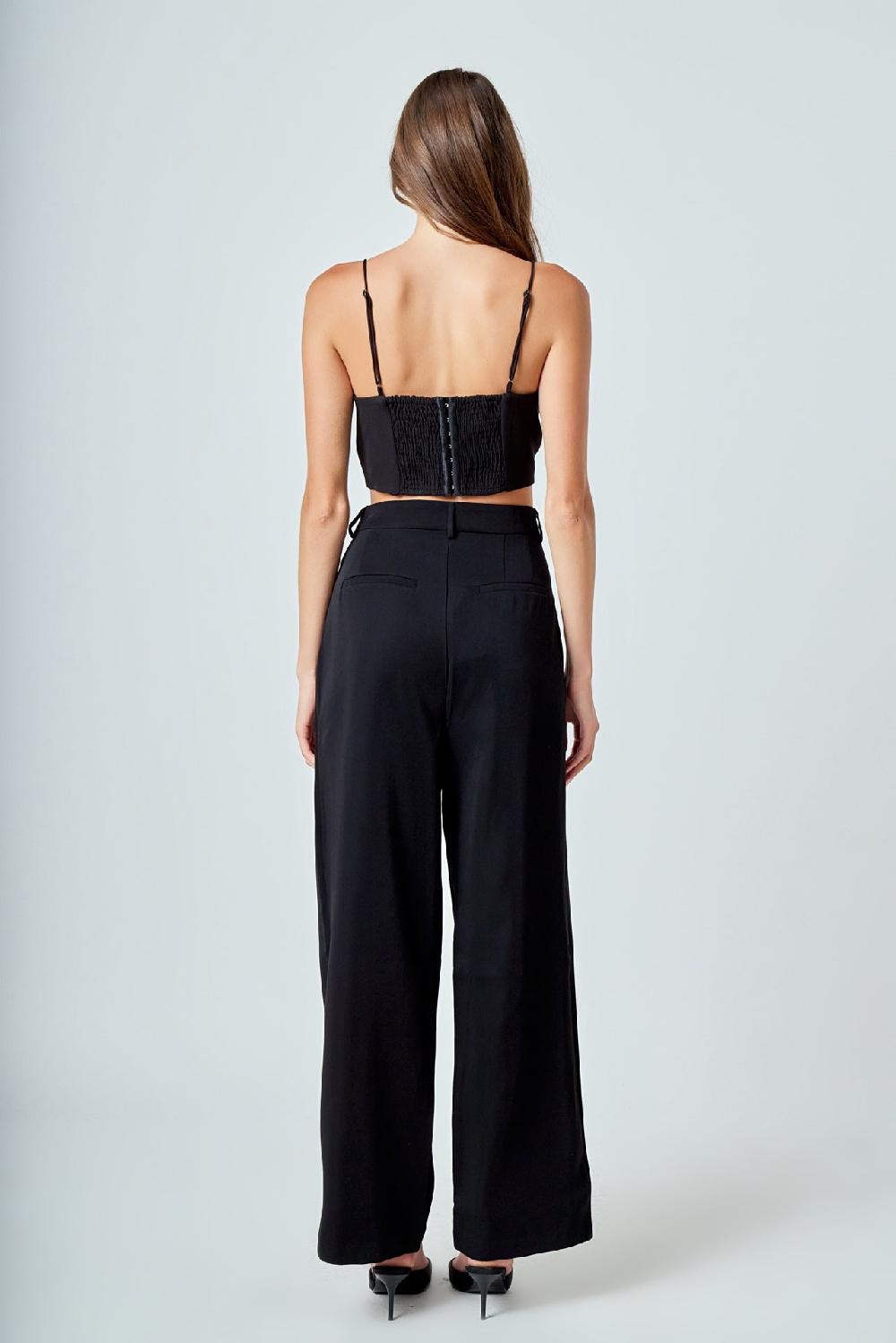 Endless Rose Organza Flower Top BLACK