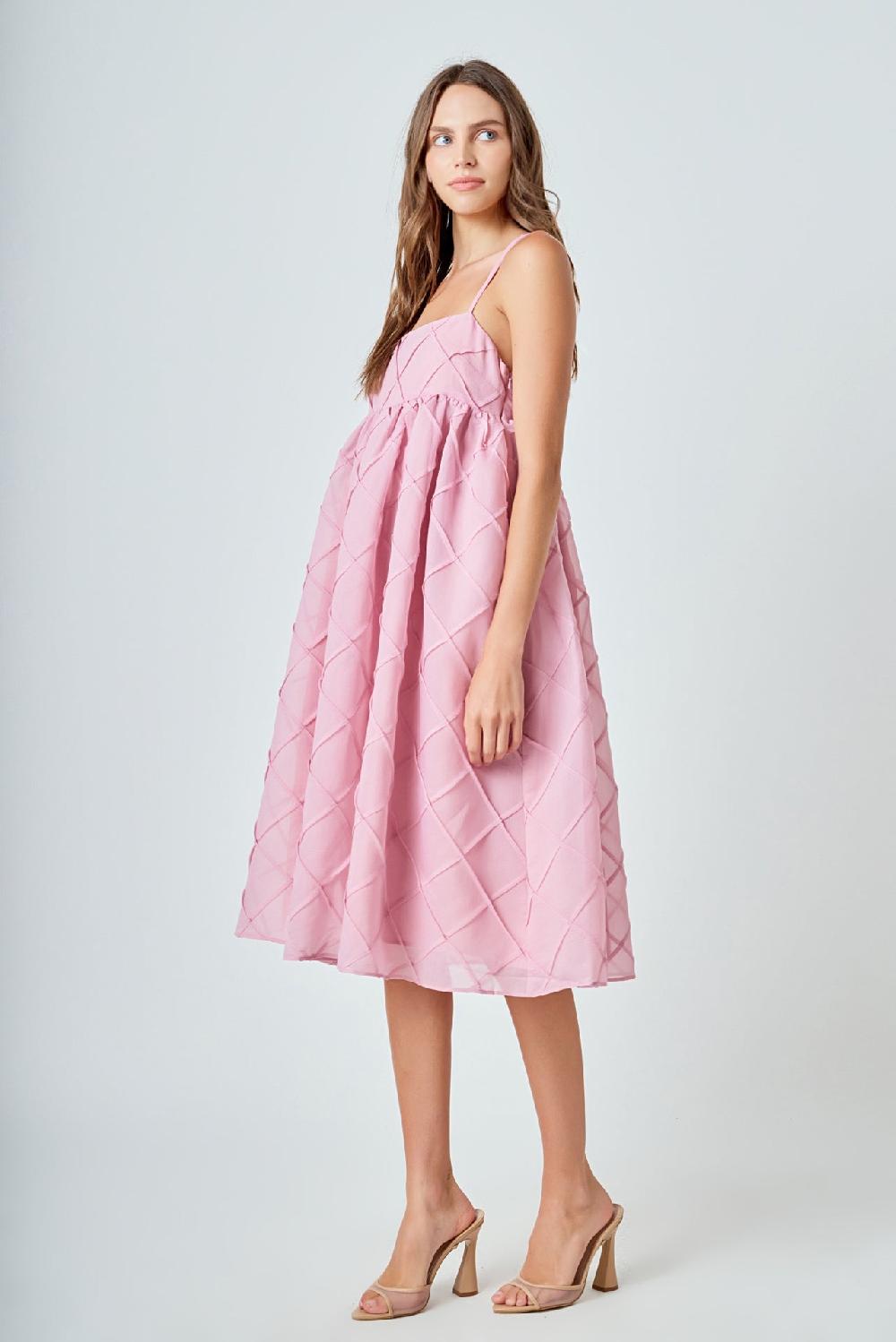 Endless Rose Organza Midi Dress BLUSH
