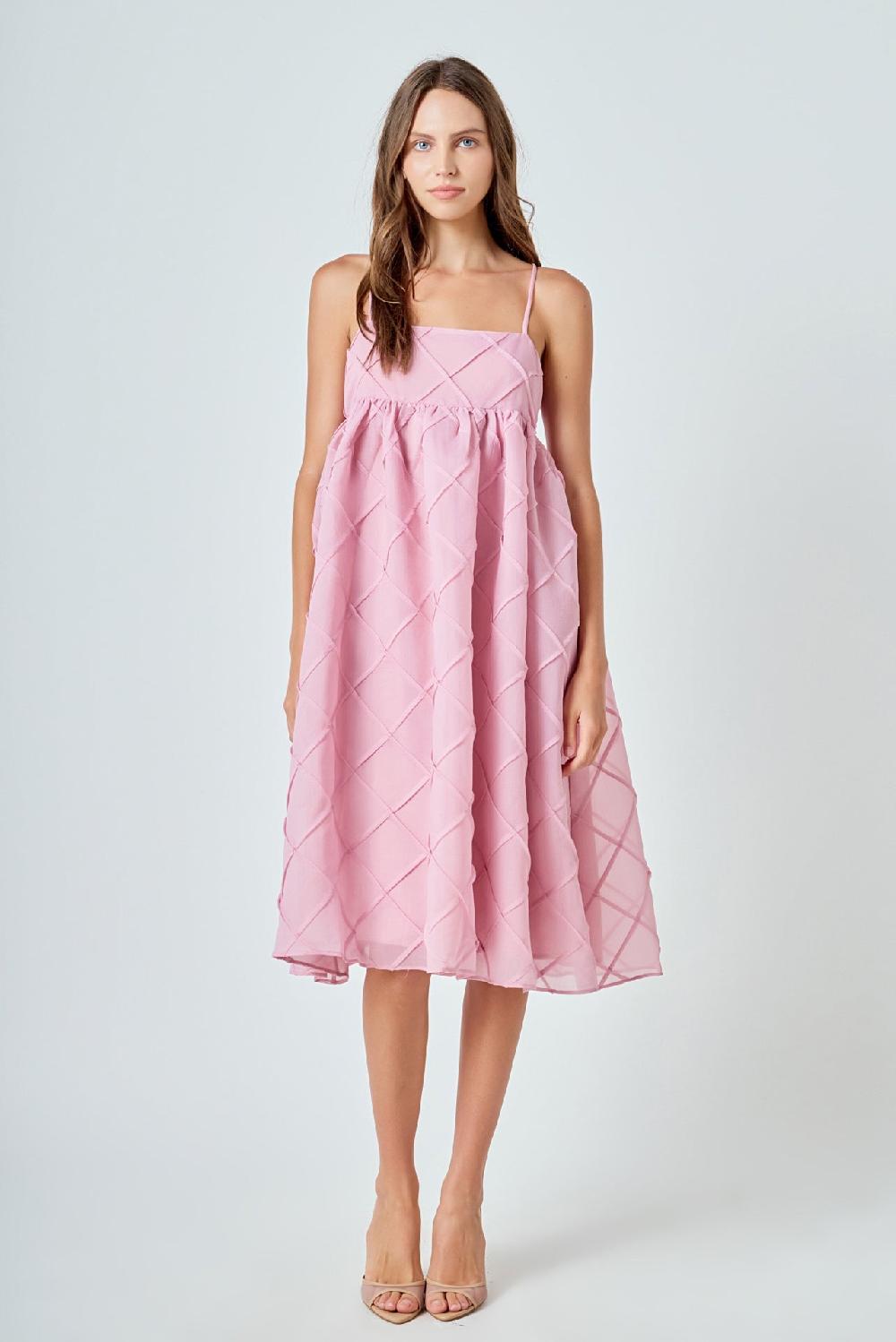 endless rose Organza Midi Dress BLUSH