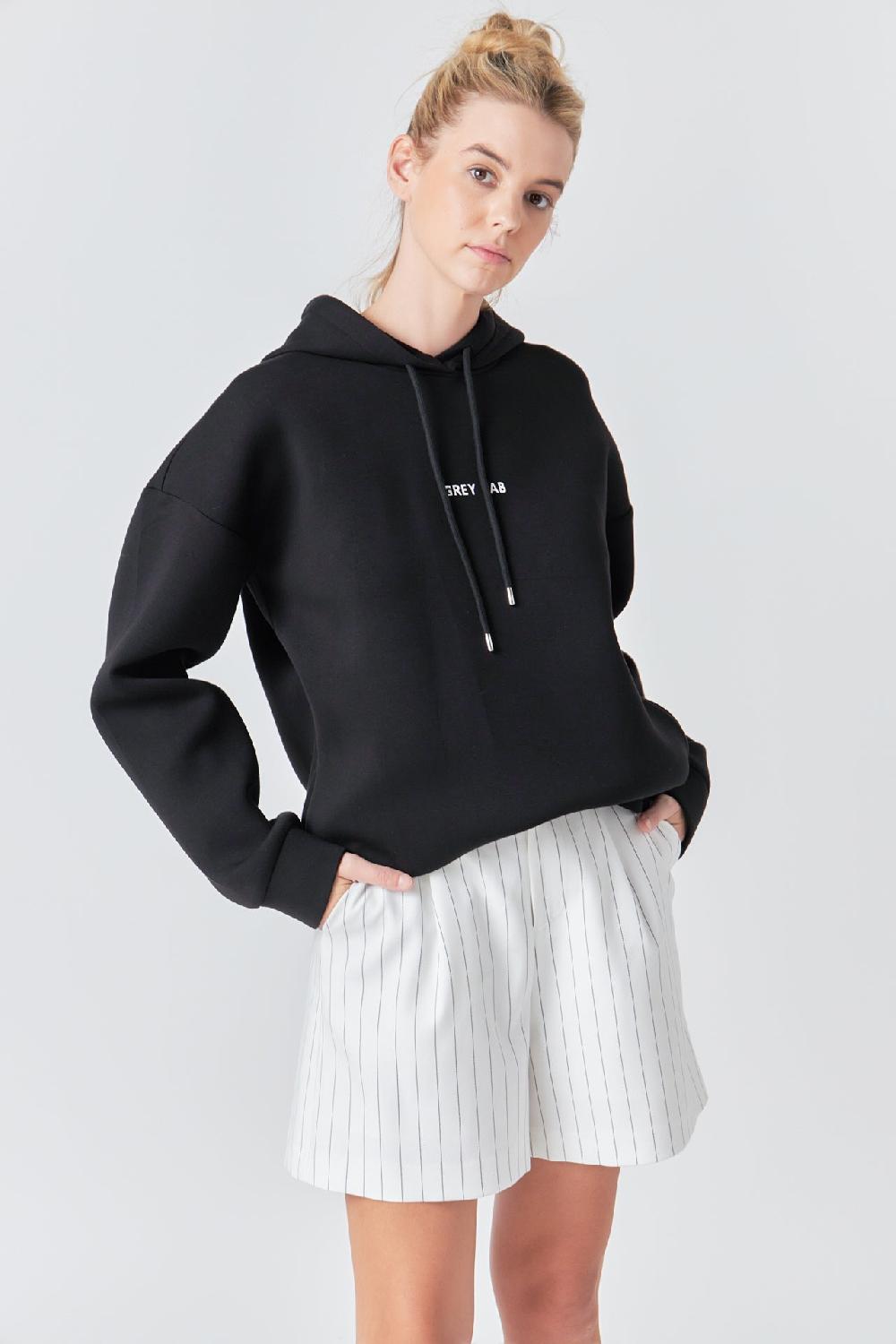 endless rose Pinstriped Shorts IVORY