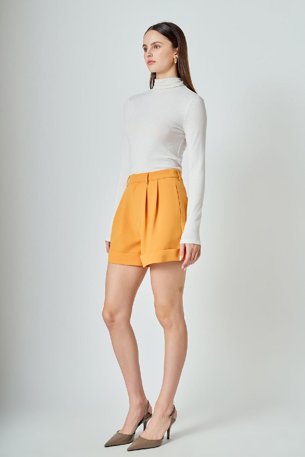 Endless Rose Pintucked Shorts CLEMENTINE