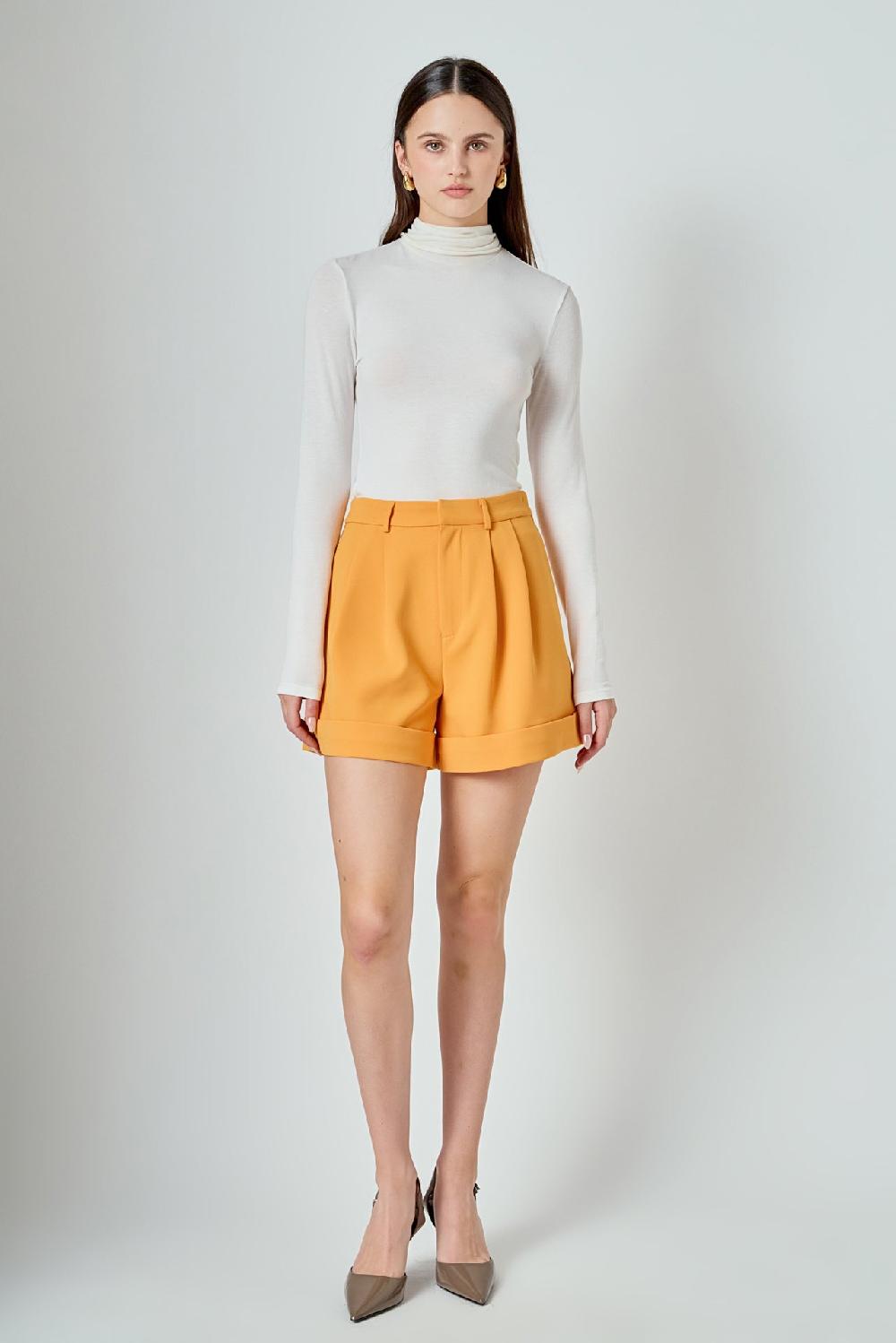 endless rose Pintucked Shorts CLEMENTINE