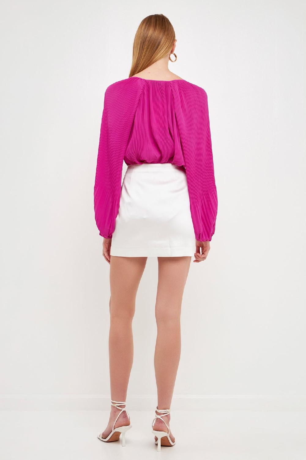 Endless Rose Pleated Chiffon Blouse ORCHID
