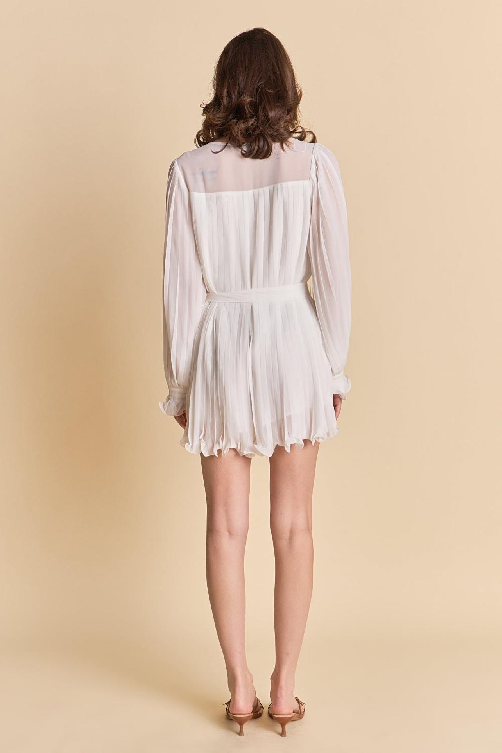 Endless Rose Pleated Romper WHITE