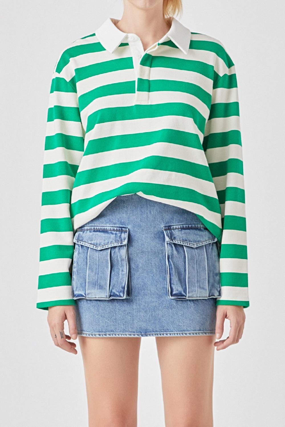 Endless Rose Pocket Denim Mini Skirt BLUE