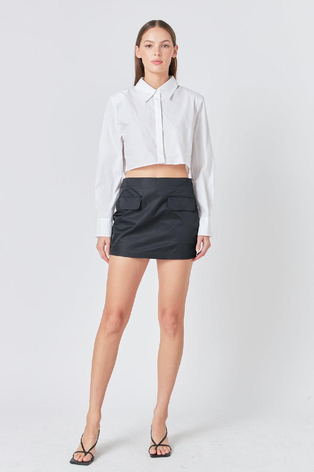 endless rose Pocket Flap Skort BLACK