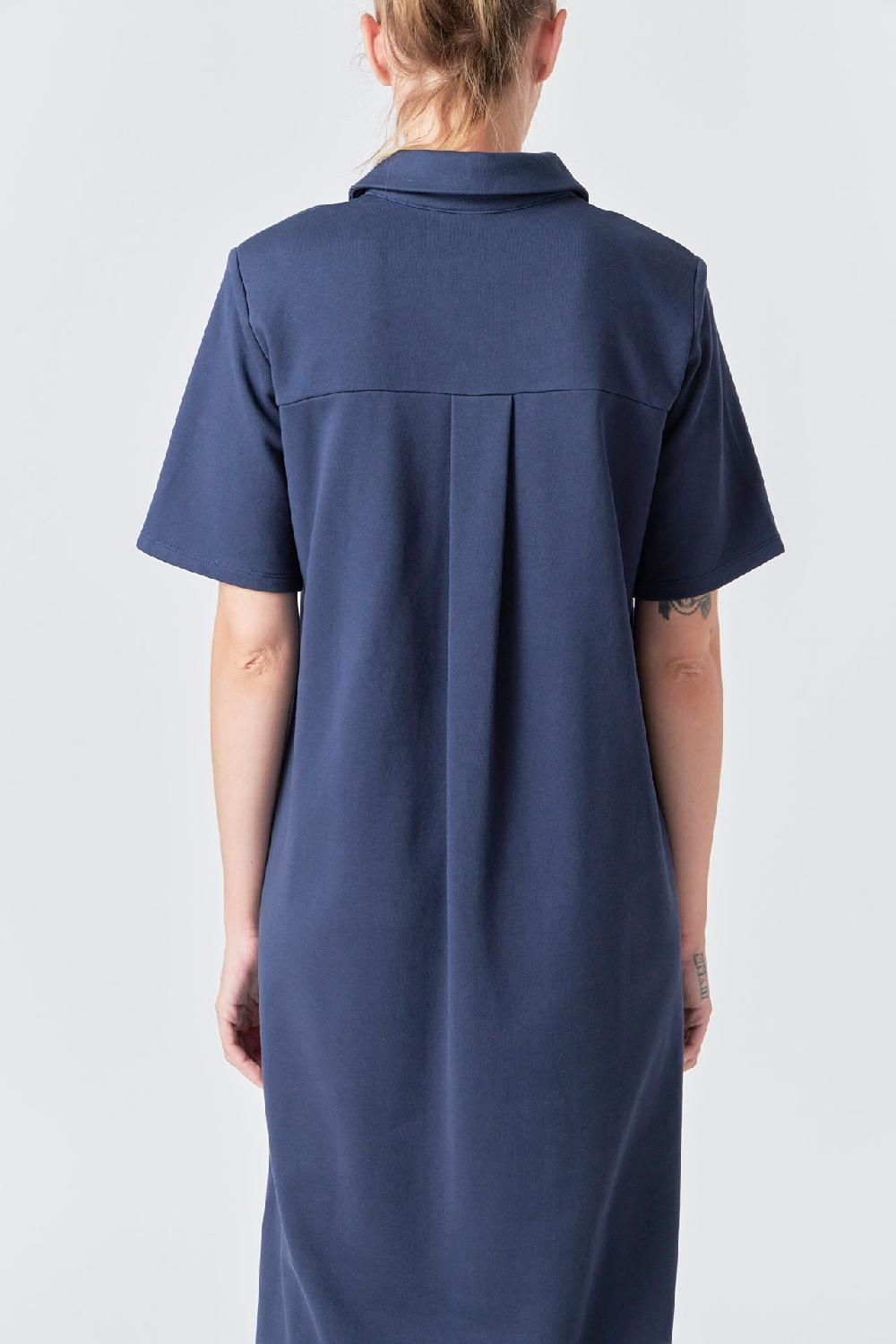 Endless Rose Polo Midi Dress NAVY