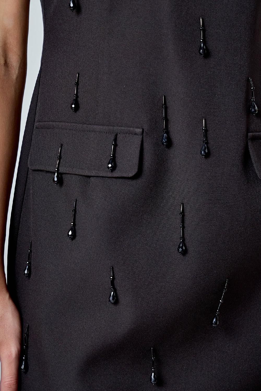 Endless Rose Premium Beaded Mini Dress BLACK