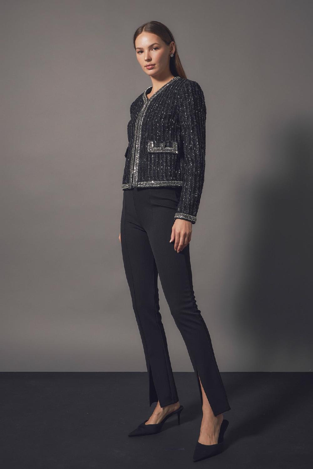 Endless Rose Premium Cropped Jacket BLACK