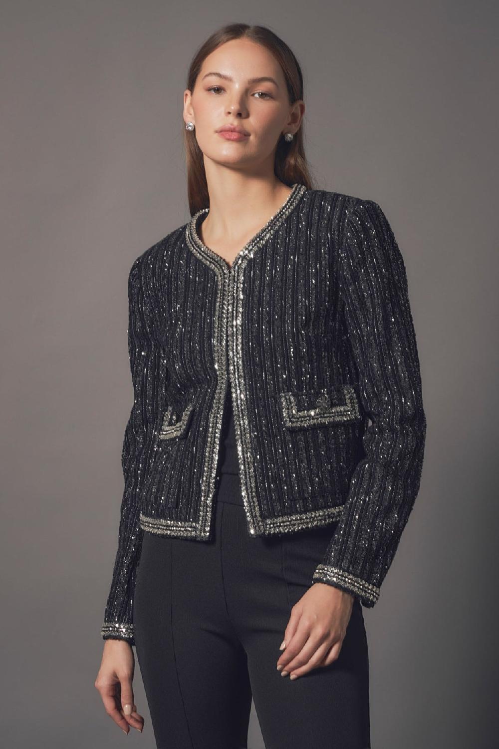 Endless Rose Premium Cropped Jacket BLACK