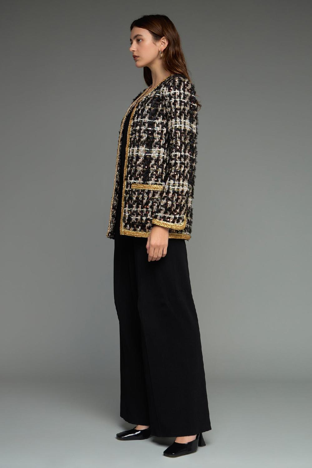 Endless Rose Premium Tweed Jacket BLACK MULTI