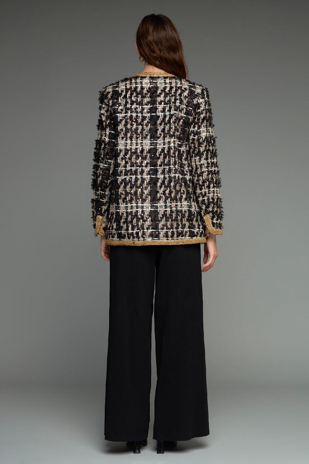 Endless Rose Premium Tweed Jacket BLACK MULTI