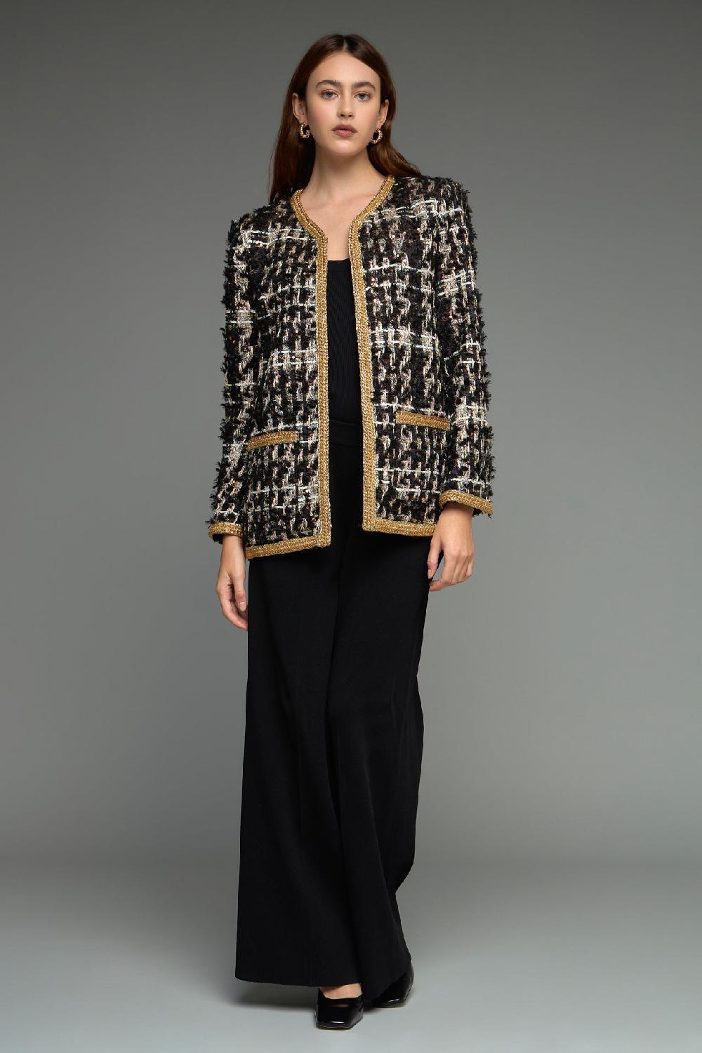 Endless Rose Premium Tweed Jacket BLACK MULTI