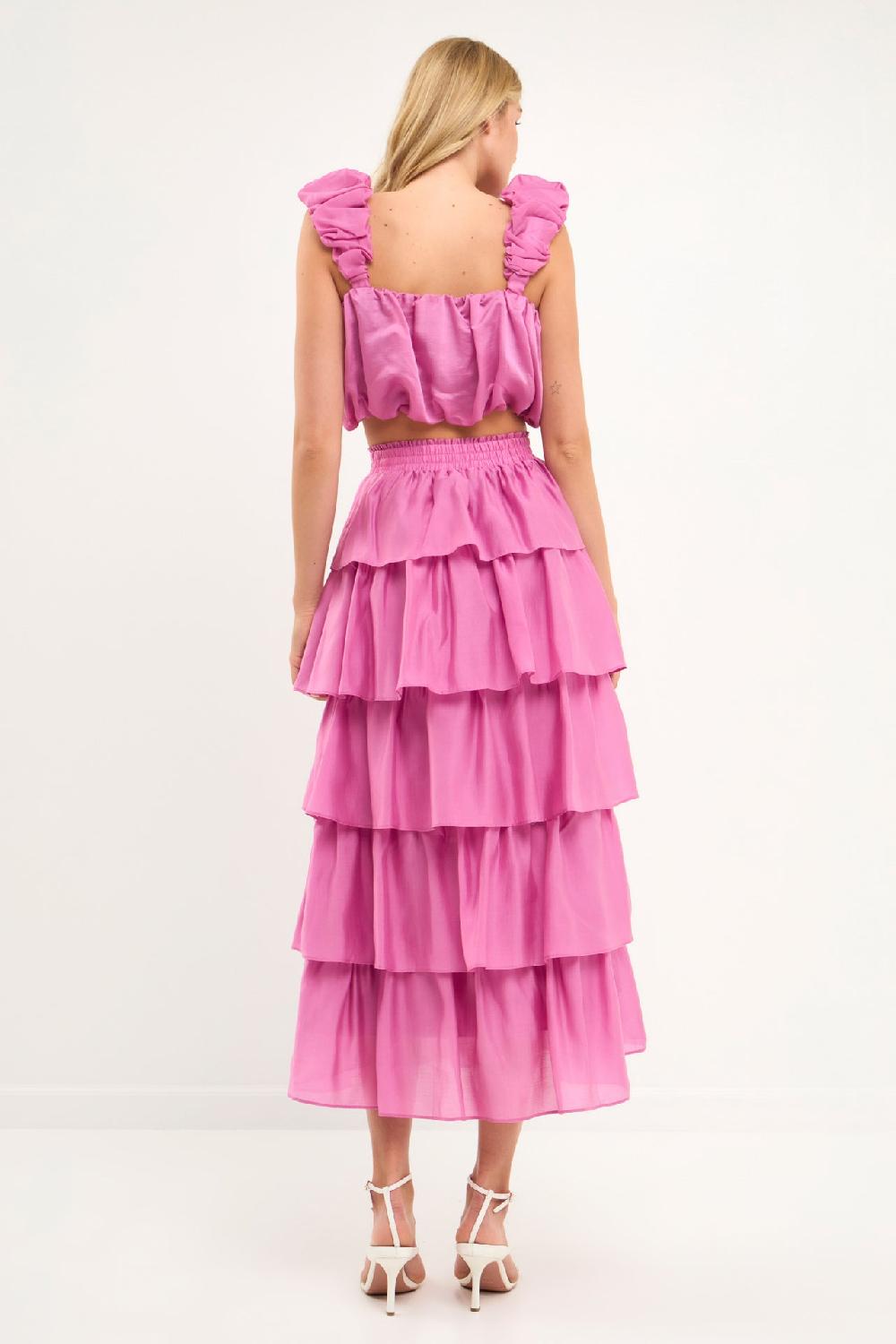 Endless Rose Puff Sleeve Cropped Top ORCHID