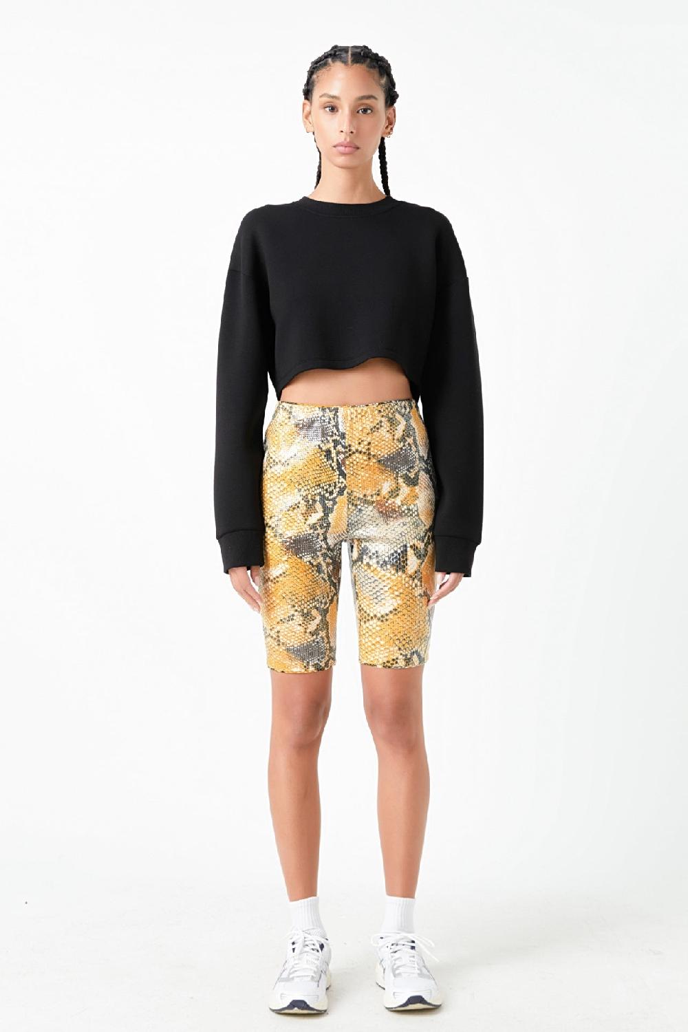 Endless Rose Python Sequin Biker Shorts MULTI