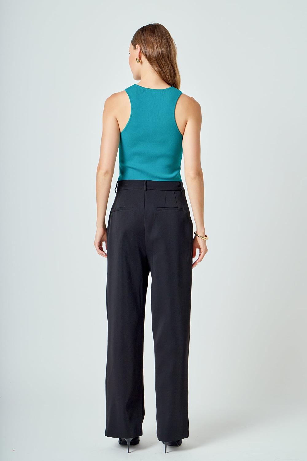 Endless Rose Racerback Knit Tank JADE