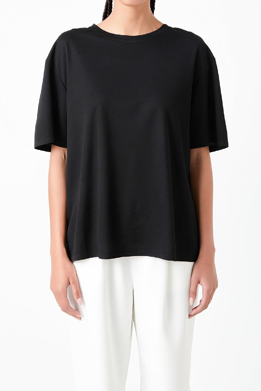 Endless Rose Relaxed Oversize T-shirt BLACK
