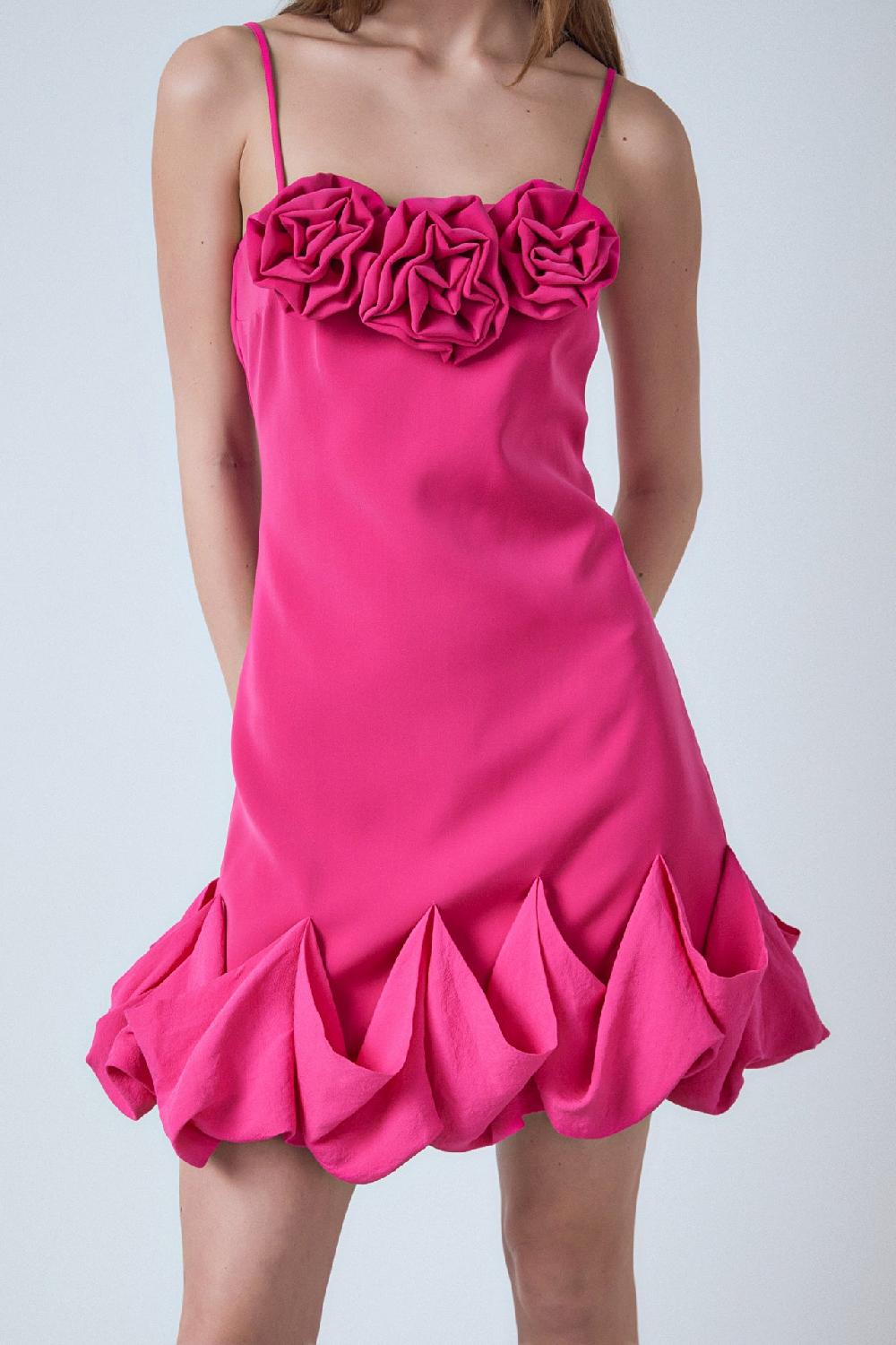 Endless Rose Rose Bubble Mini Dress FUCHSIA