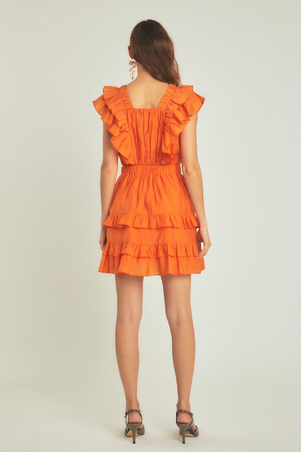 Endless Rose Ruffle Detail Mini Dress BLACK