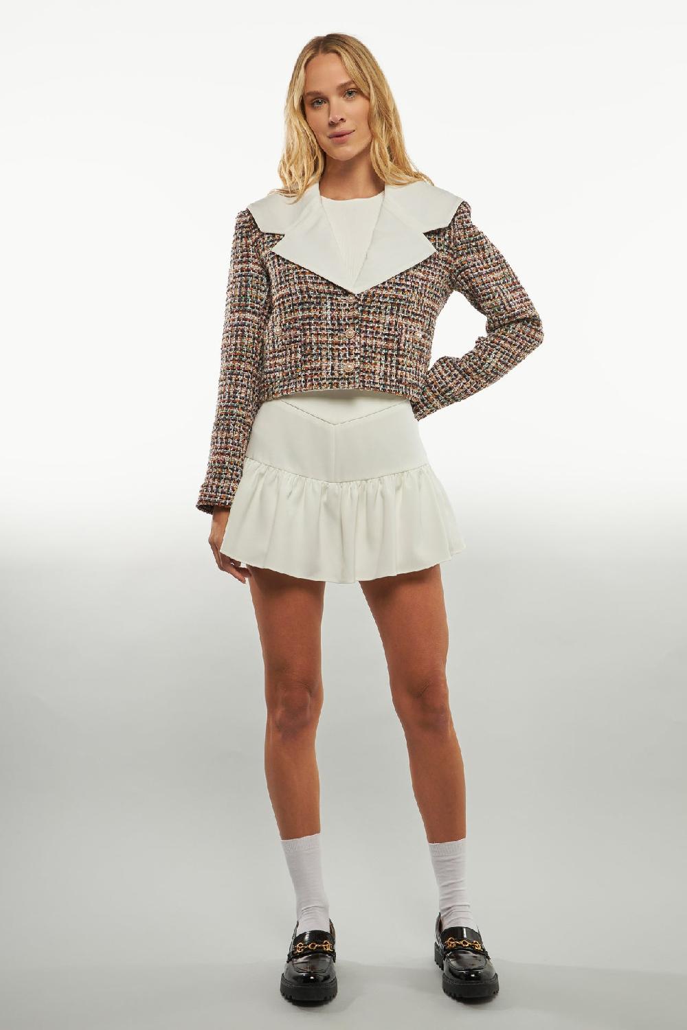 endless rose Ruffled Detail Skort WHITE