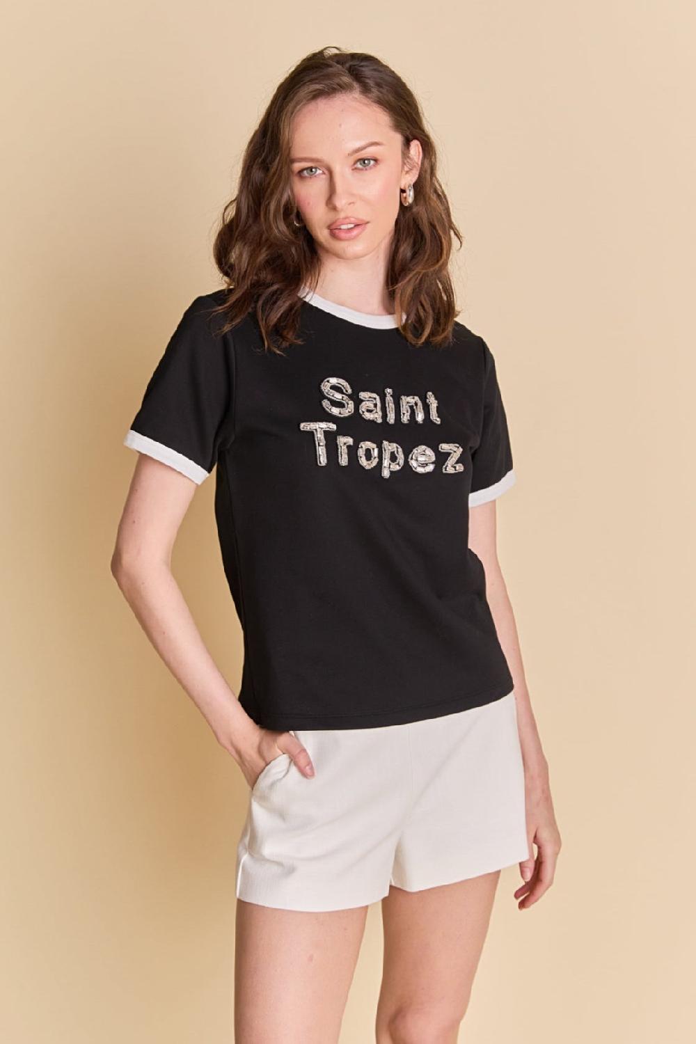 endless rose Saint Tropez Tee BLACK