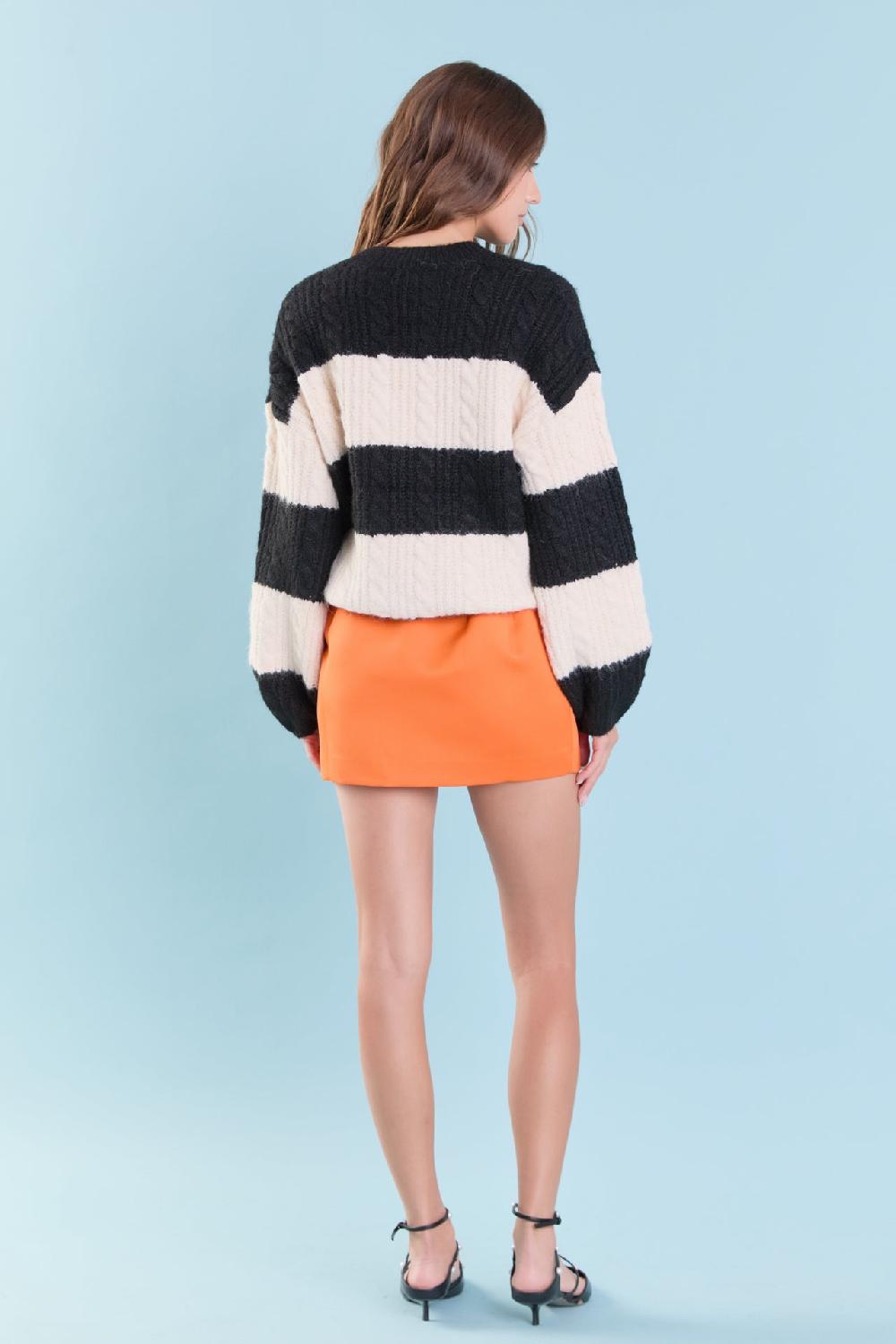 Endless Rose Satin Pintucked Mini Skirt ORANGE