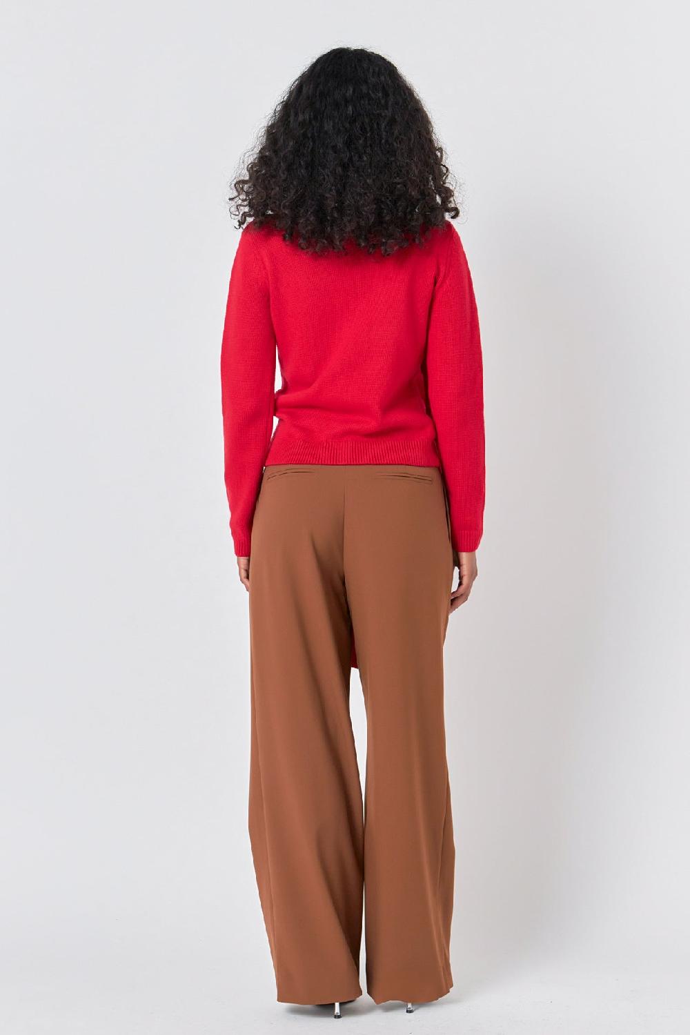 Endless Rose Scarf Sweater RED