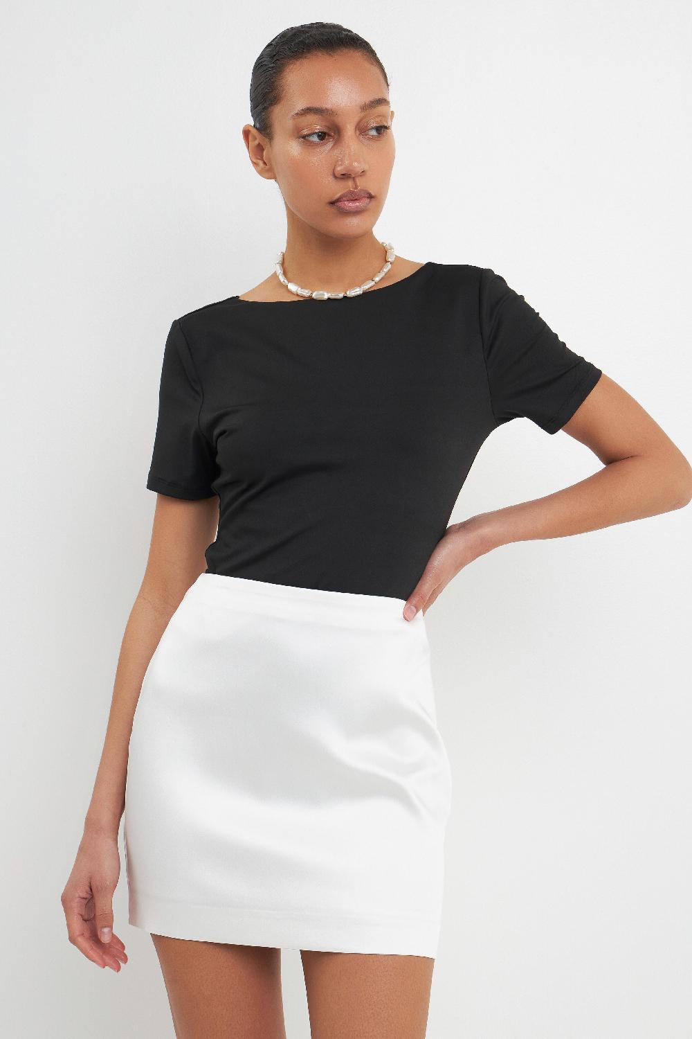 Endless Rose Scoop Back Bodysuit WHITE