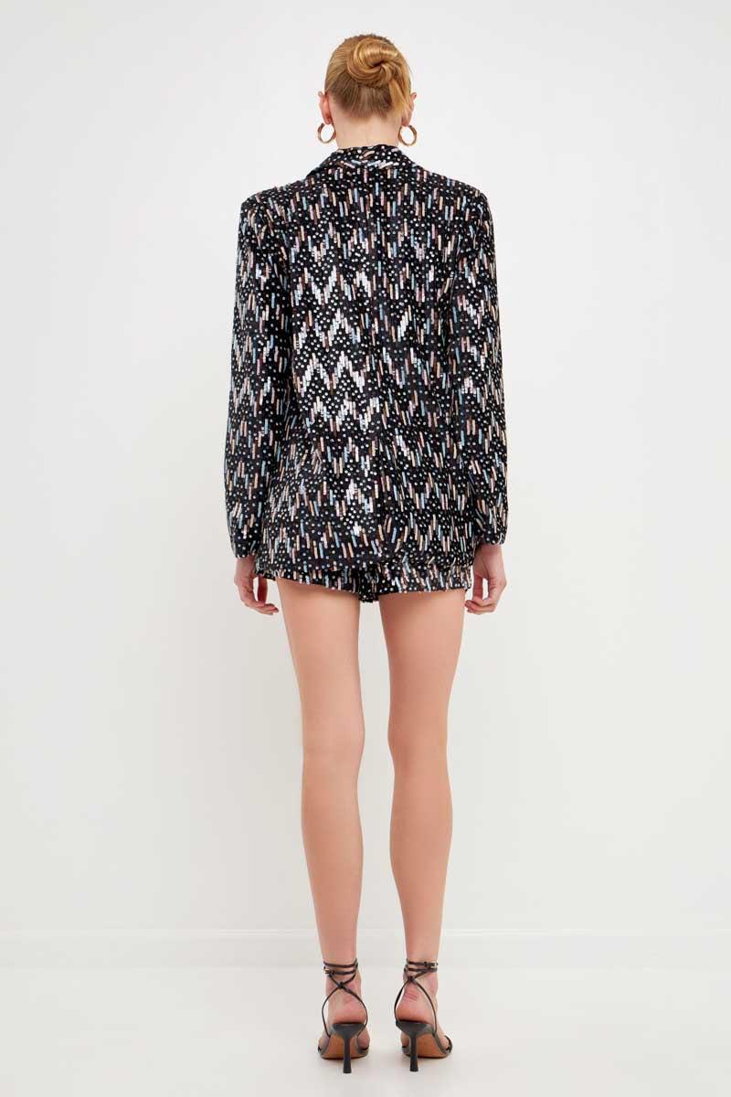 Endless Rose Sequin Blazer BLACK MULTI