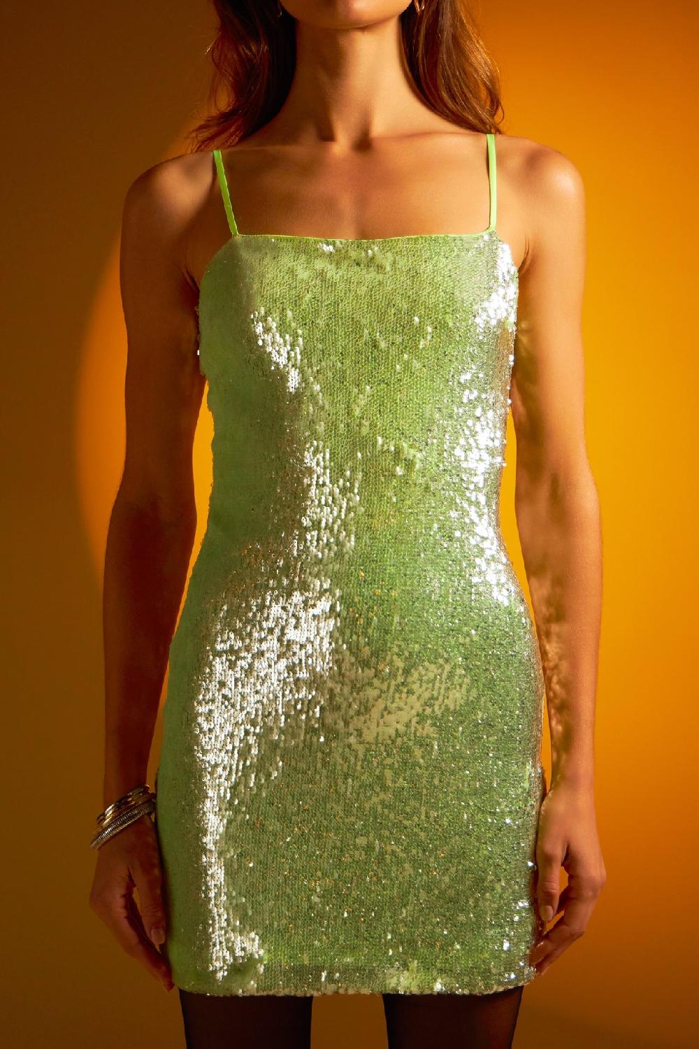 Endless Rose Sequin Mini Dress YELLOW