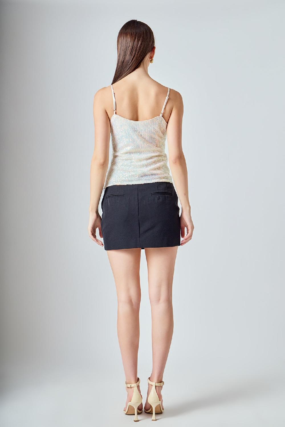 Endless Rose Sequins Corsage Top OPAL