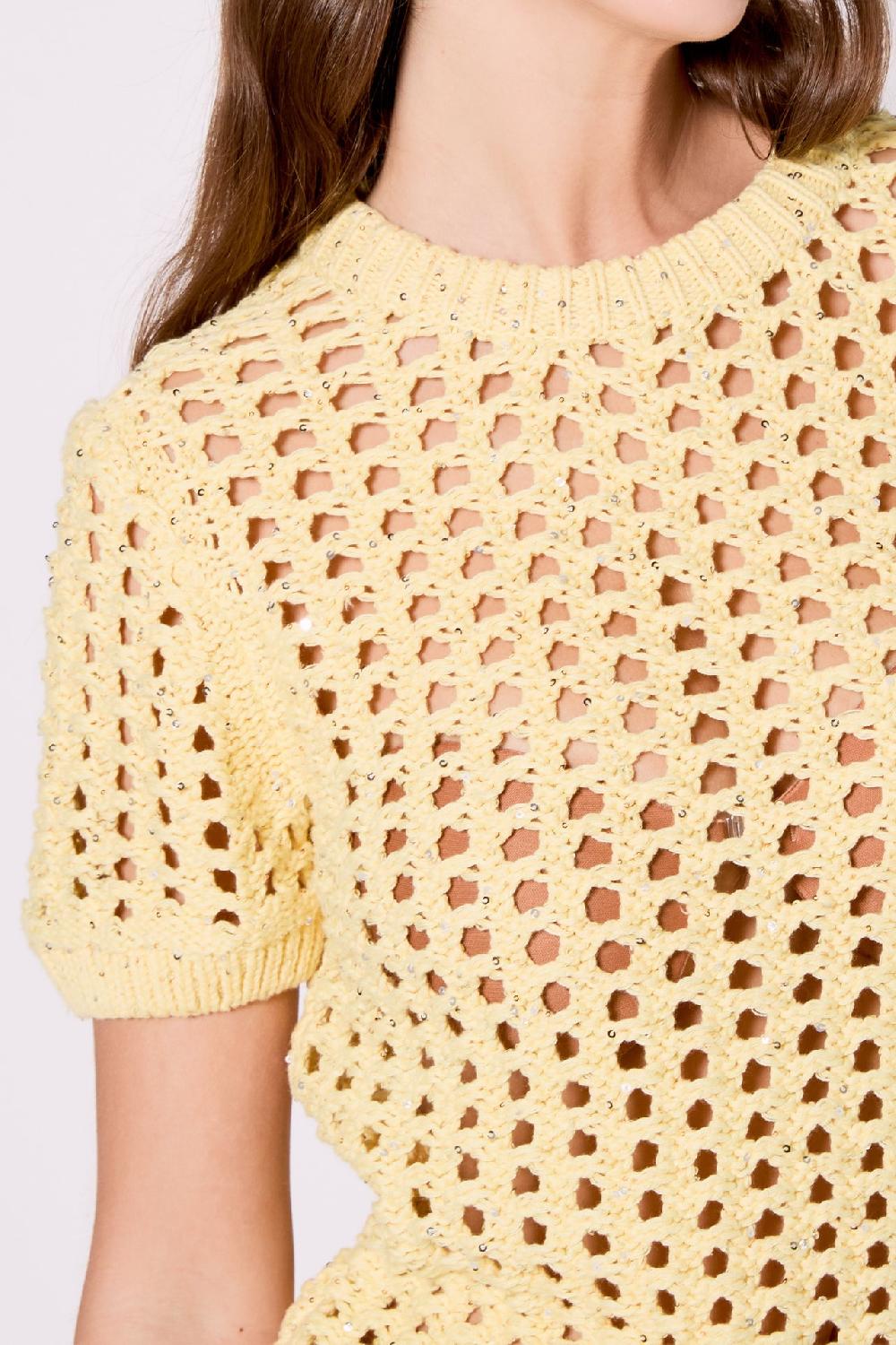 Endless Rose Sequins Knit Top BUTTER