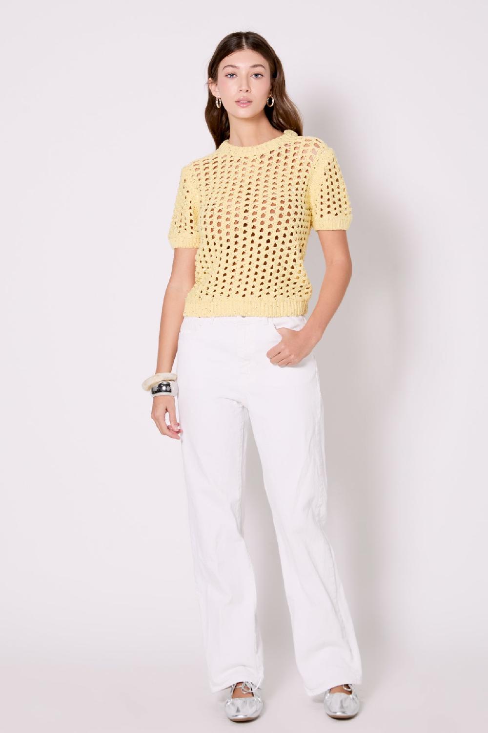 endless rose Sequins Knit Top BUTTER