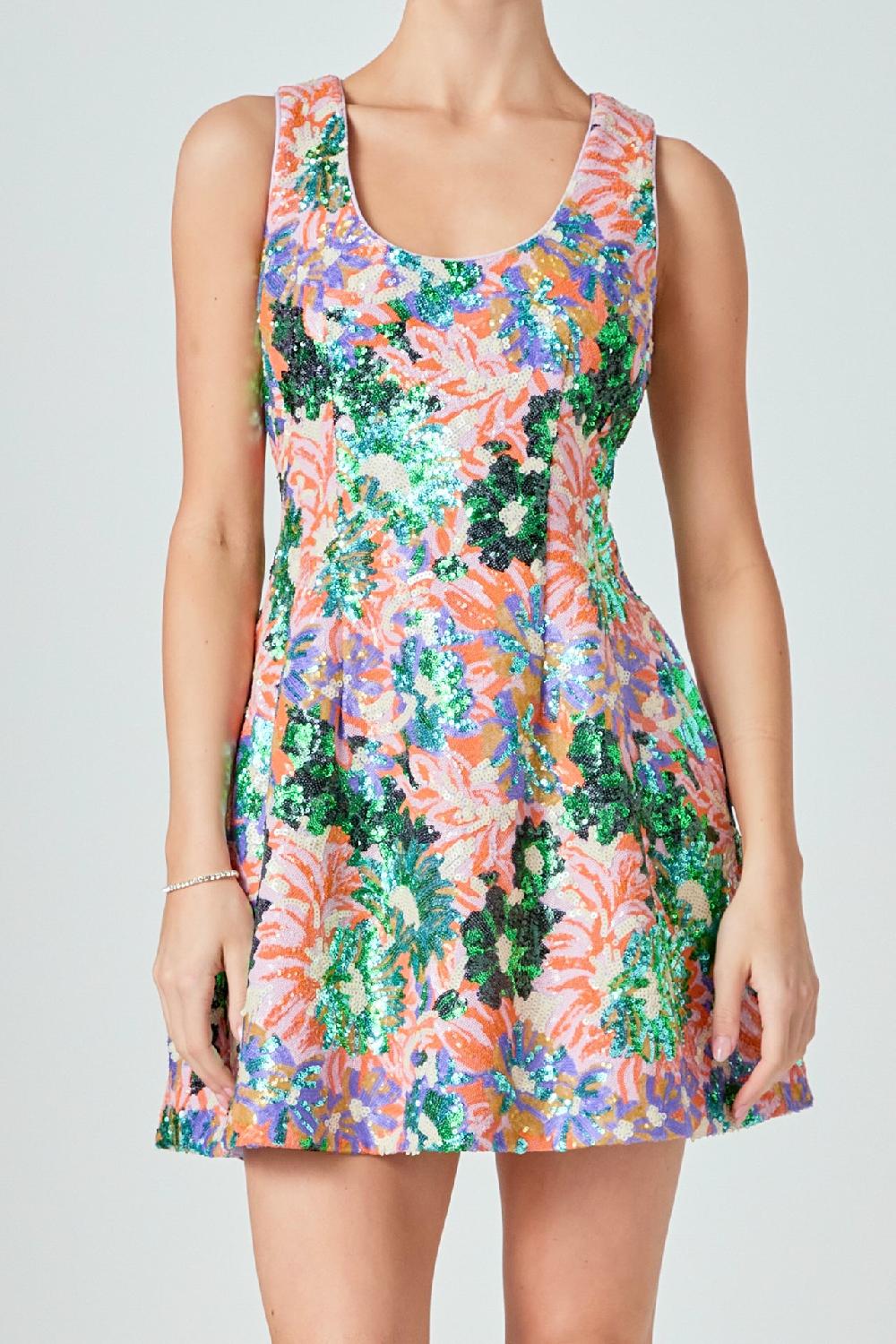 Endless Rose Sequins Mini Dress MULTI