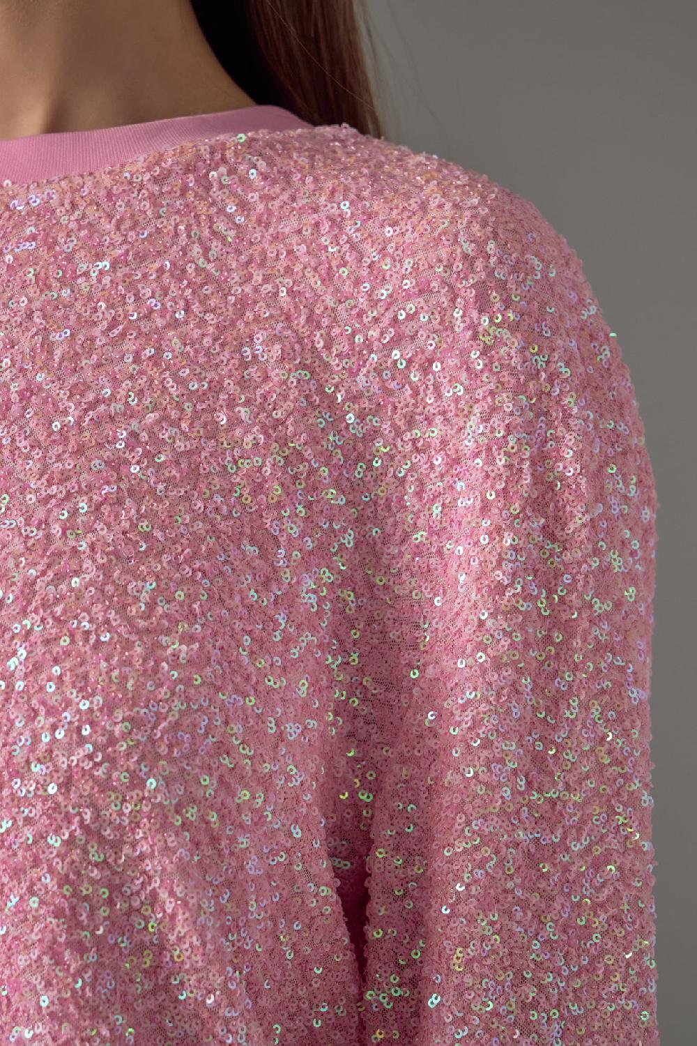 Endless Rose Sequins Sweater PINK