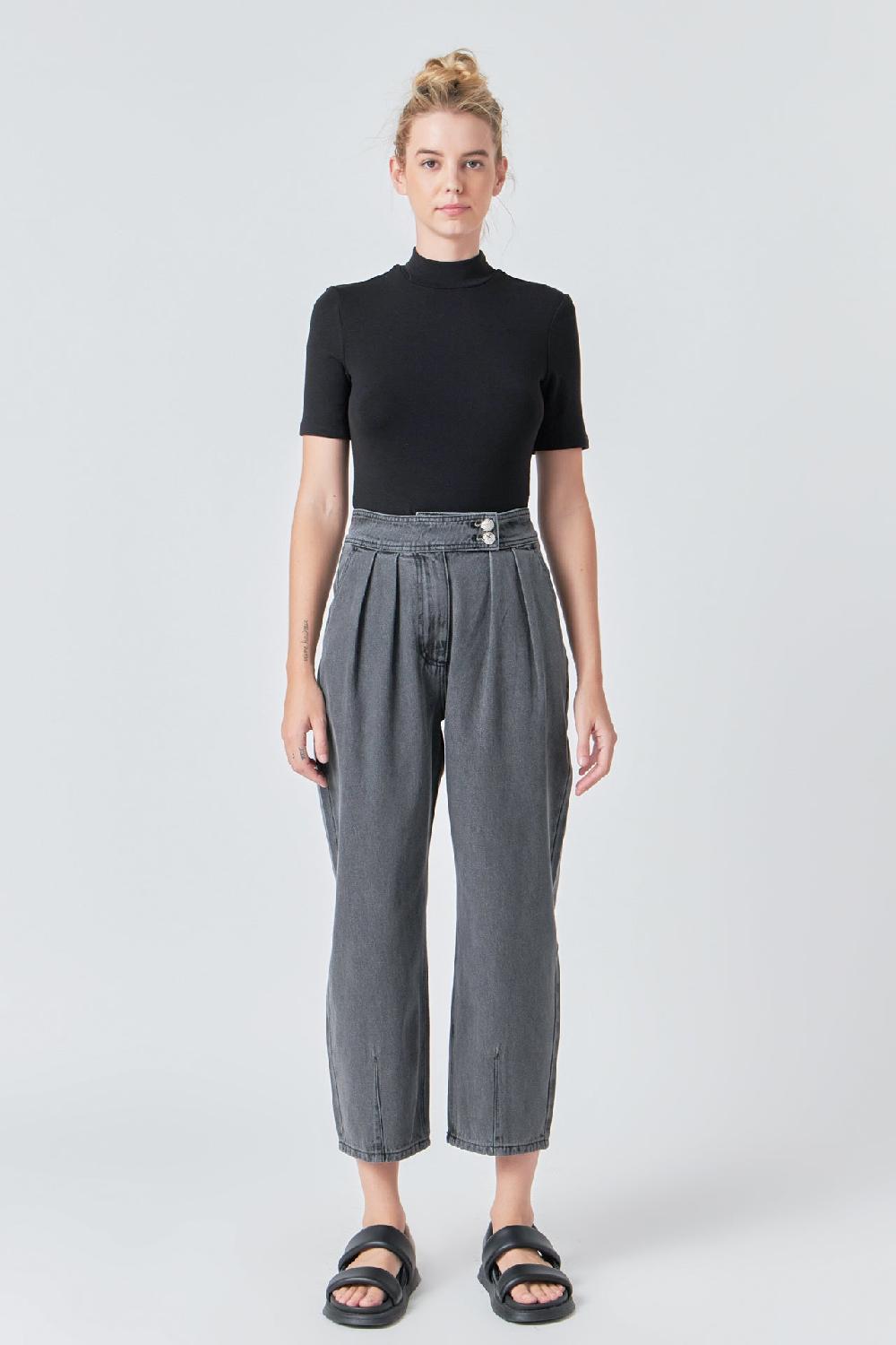 endless rose Silver Straight Pants GREY