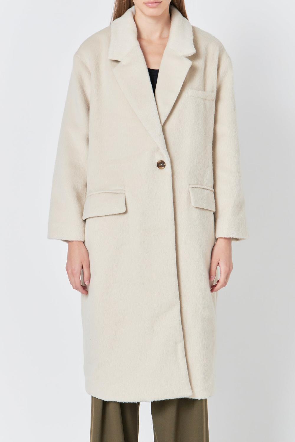 Endless Rose Single Button Coat BEIGE