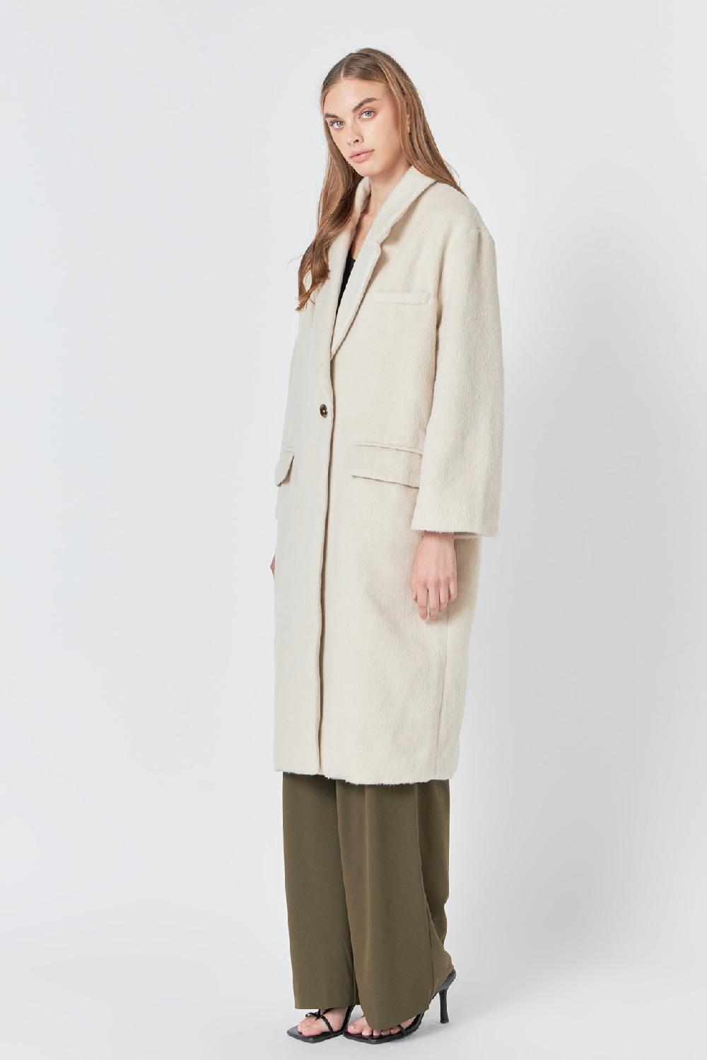 Endless Rose Single Button Coat BEIGE