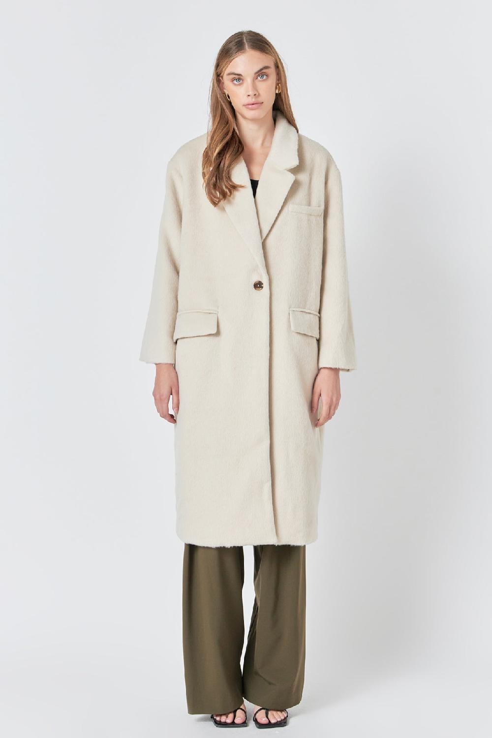 endless rose Single Button Coat BEIGE