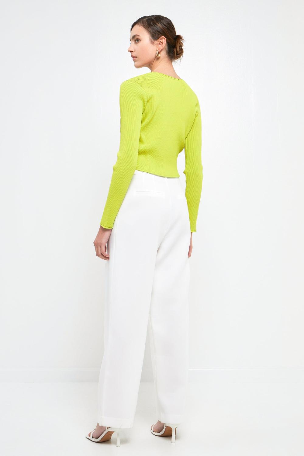 Endless Rose Single Button Fine Rib Cardigan GRAPE