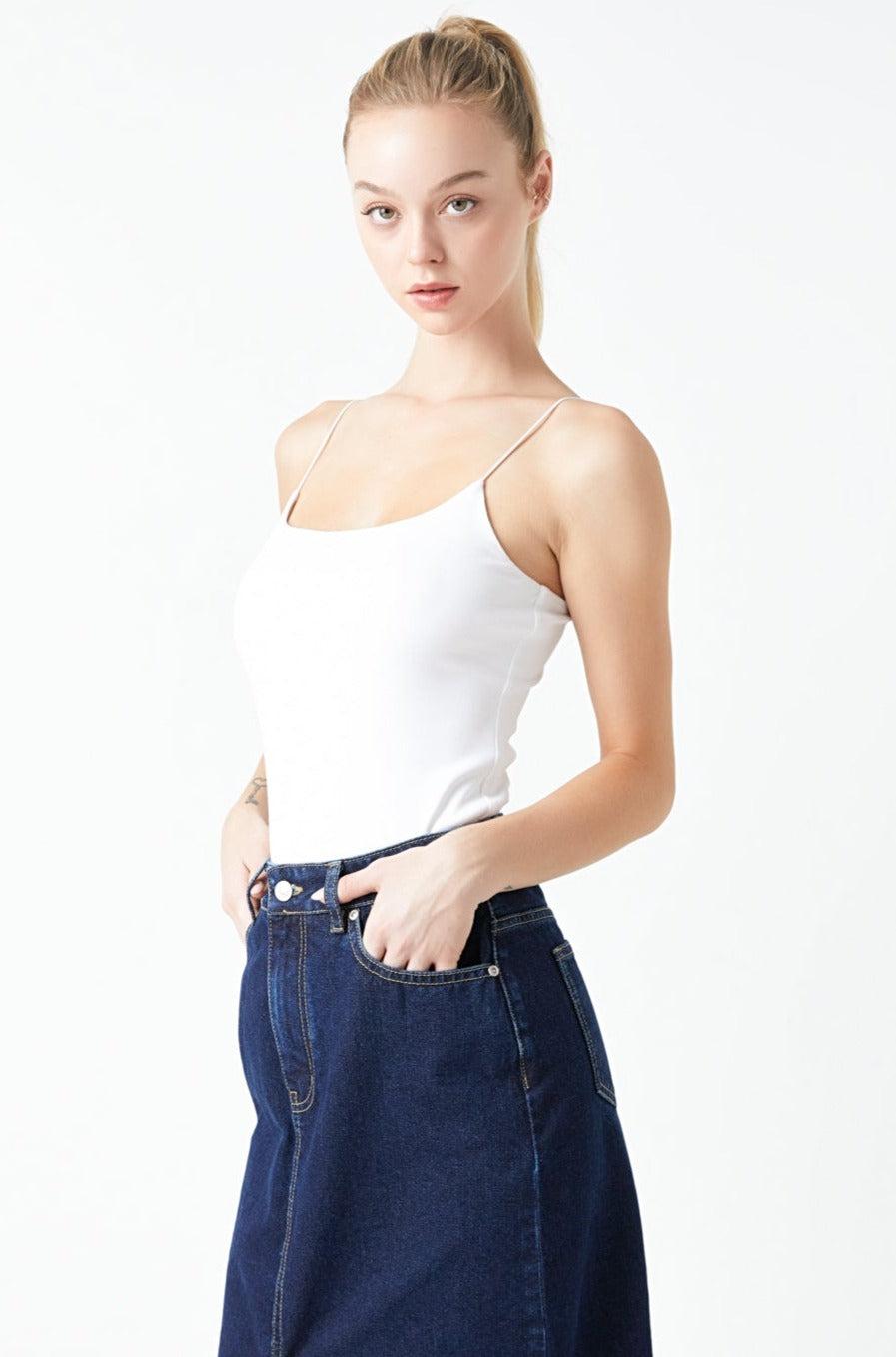 endless rose Sleeveless Jersey Top WHITE