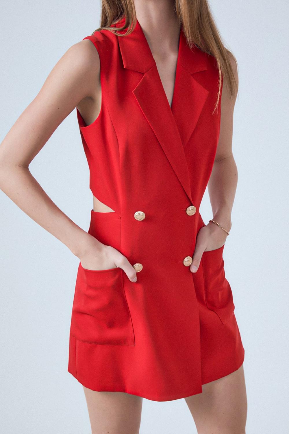 Endless Rose Sleeveless Suit Romper RED