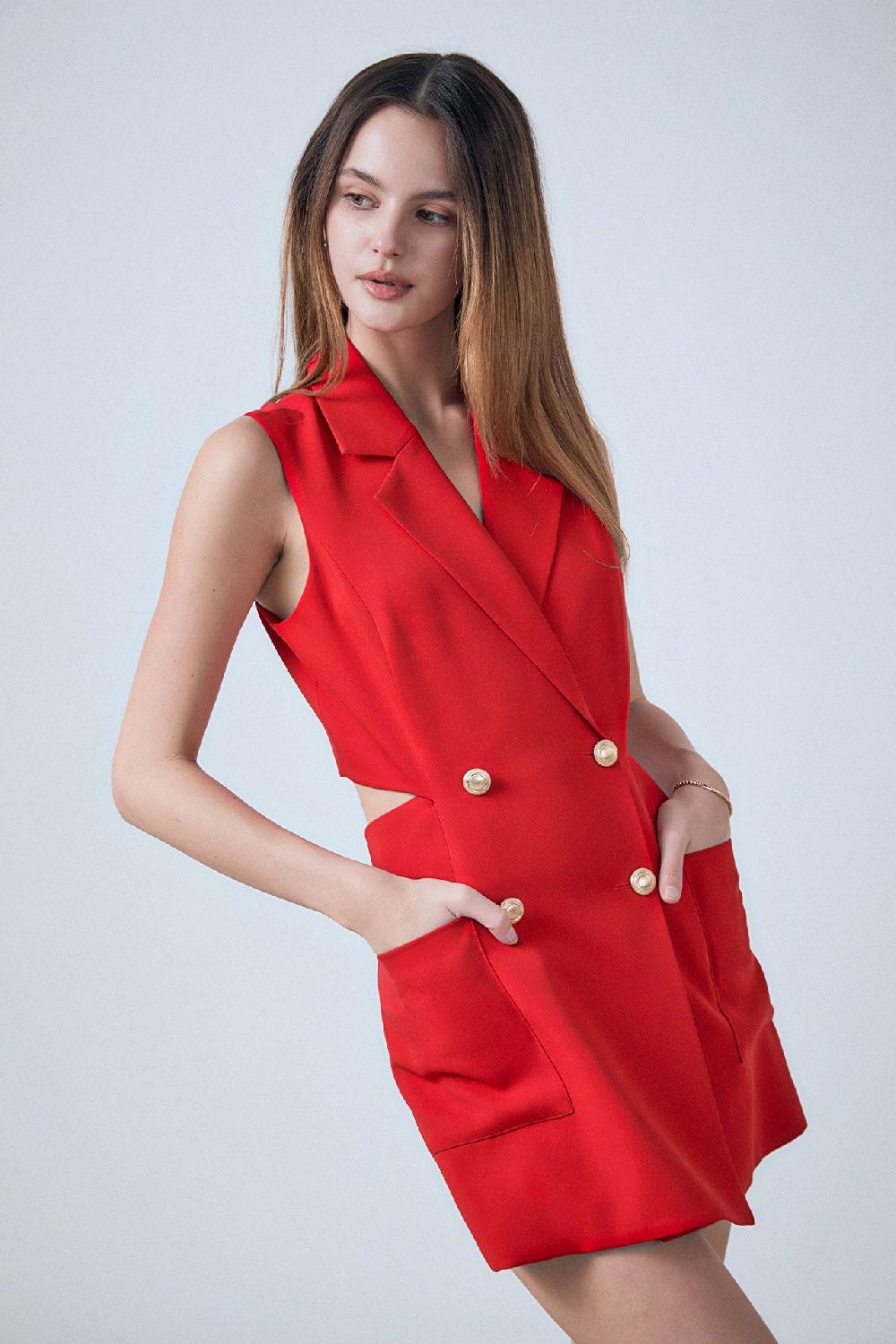 endless rose Sleeveless Suit Romper RED