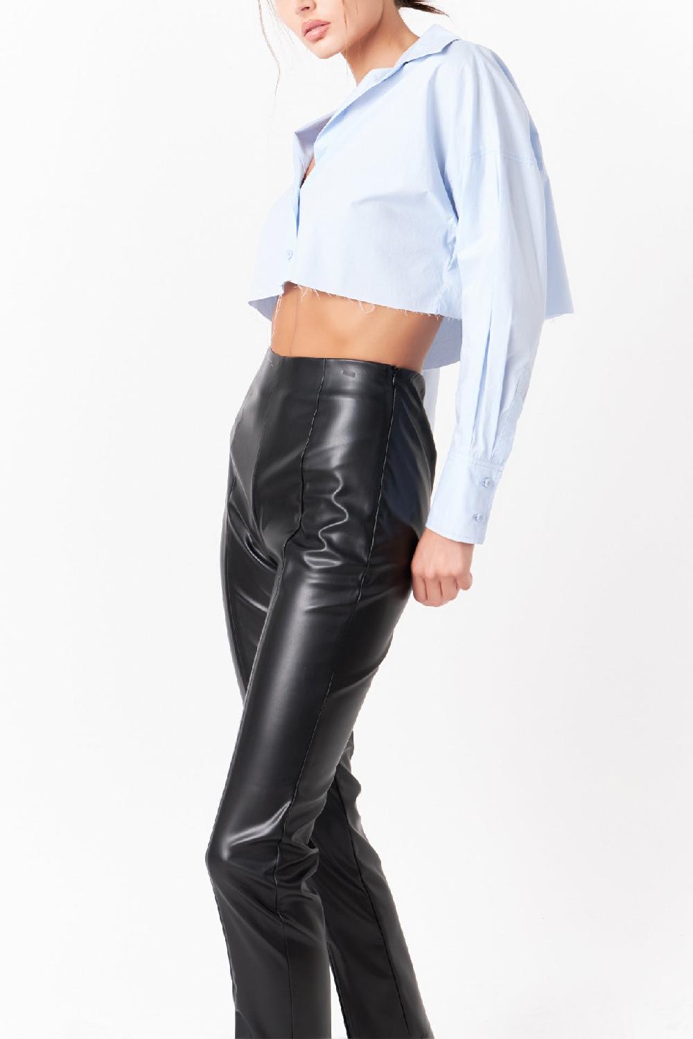 Endless Rose Slit Detail Leggings BLACK