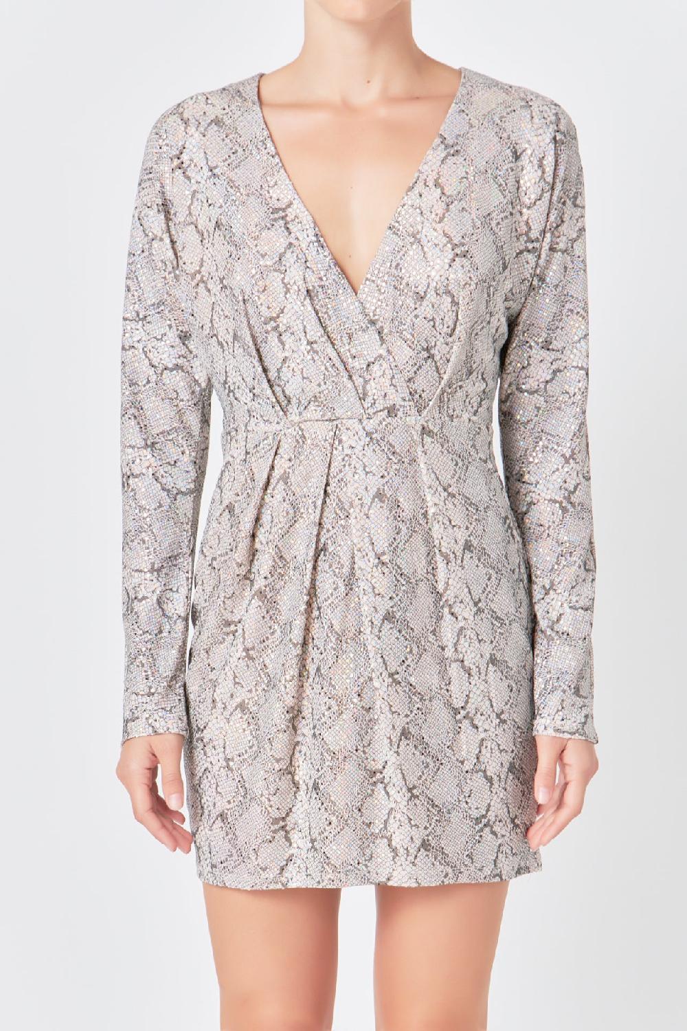 Endless Rose Snake Skin Mini Dress SNAKE SKIN