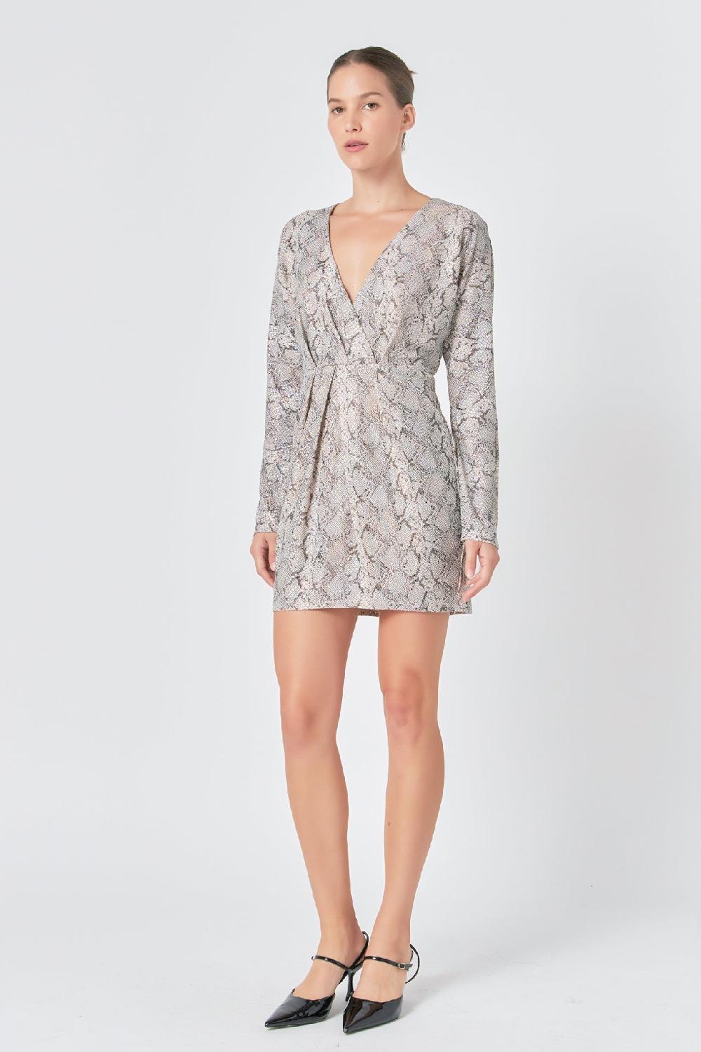 Endless Rose Snake Skin Mini Dress SNAKE SKIN