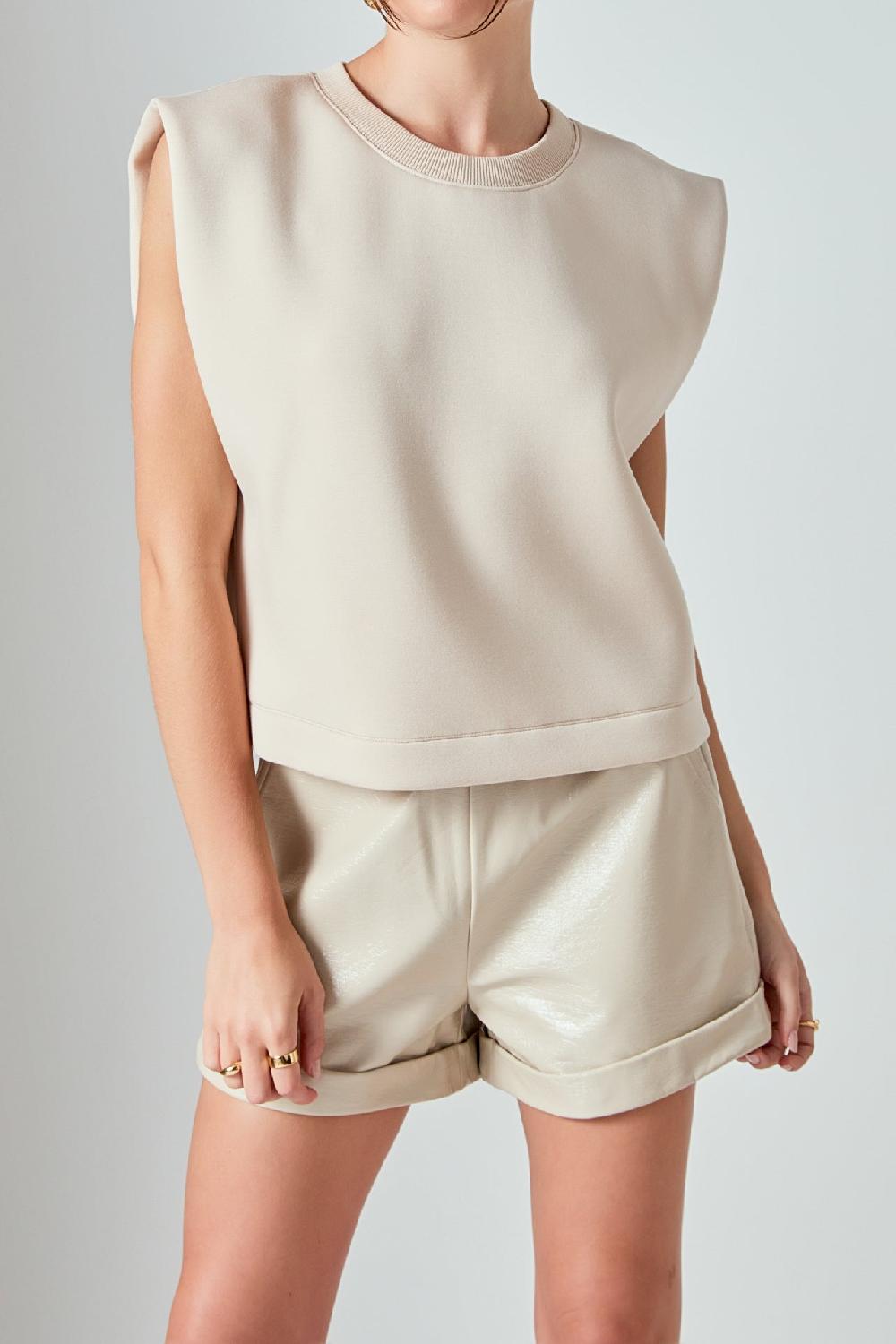 Endless Rose Soft Basic Top CREAM
